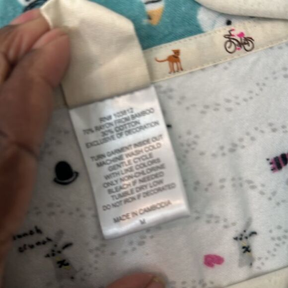 Munki Munki Flannel Snowman Pajama Top M - Picture 6 of 6